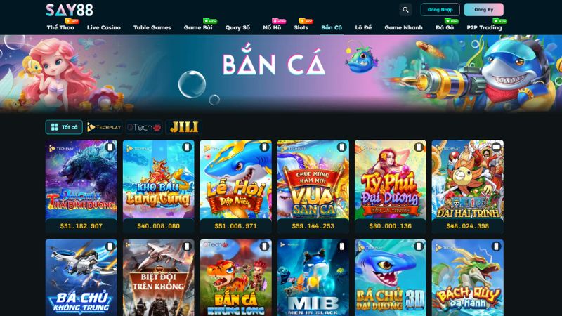 Giới thiệu sảnh Bắn cá SAY88