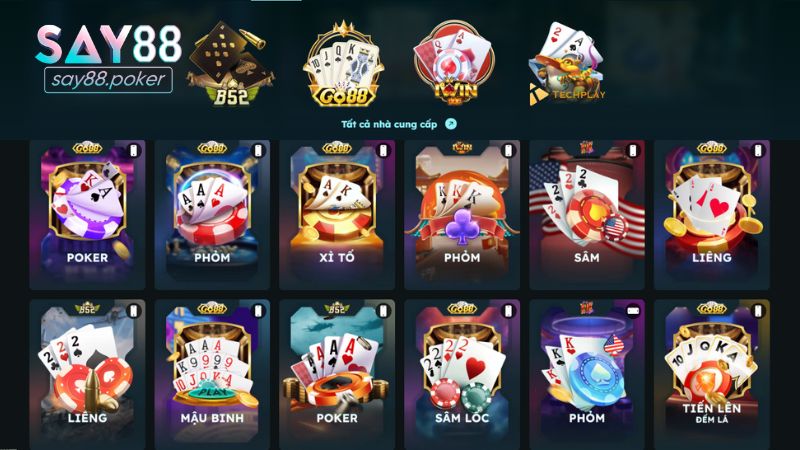 Top 5 tựa game bài hot tại Say88